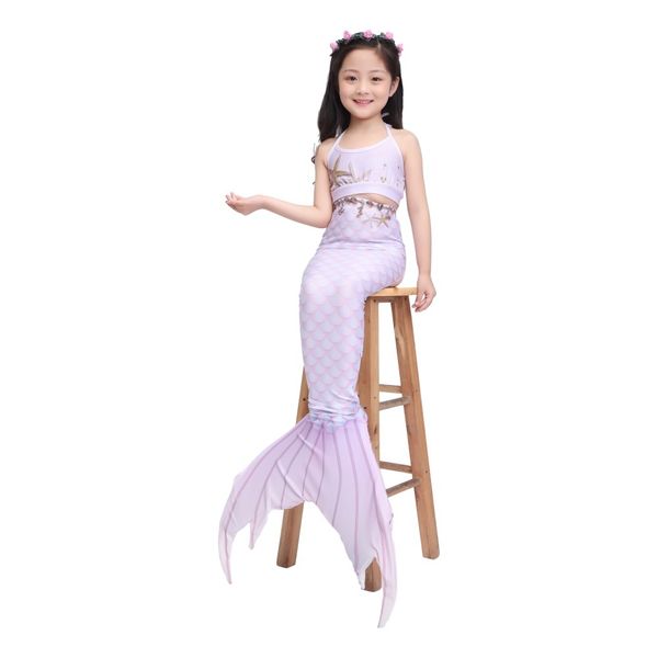 

children's bikini three piece better spring mermaid swimsuit, White;black