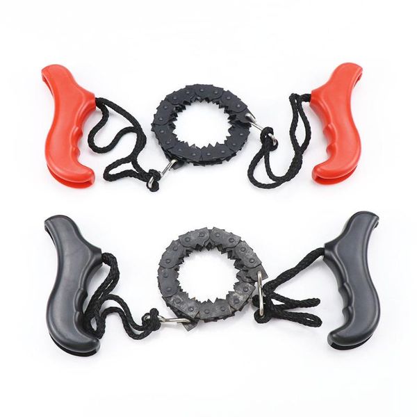 

hand tools 5pcs portable survival chain saw emergency camping hiking climbing manual tool bag outdoor zipper