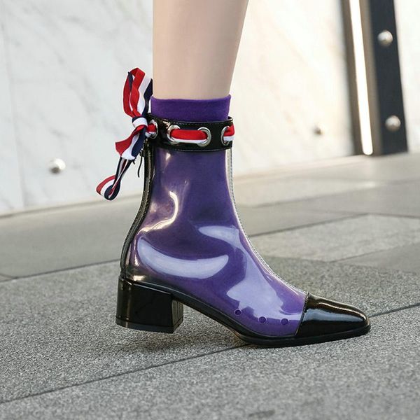 

dress shoes eshtonshero women's woman patent leather pumps platform square med heels zipper black ladies wedding size 3-11