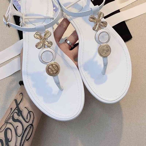 

80% off shoes ollymurs women's flat sandals summer strap leather metal flower decor fashion shoes non slip ladies, Black