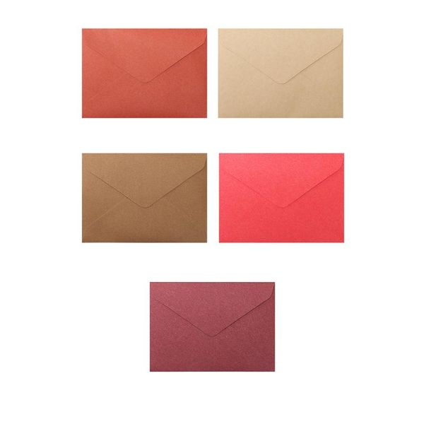 

greeting cards 50pcs retro lining paper western triangle envelope 11.4*16.2cm