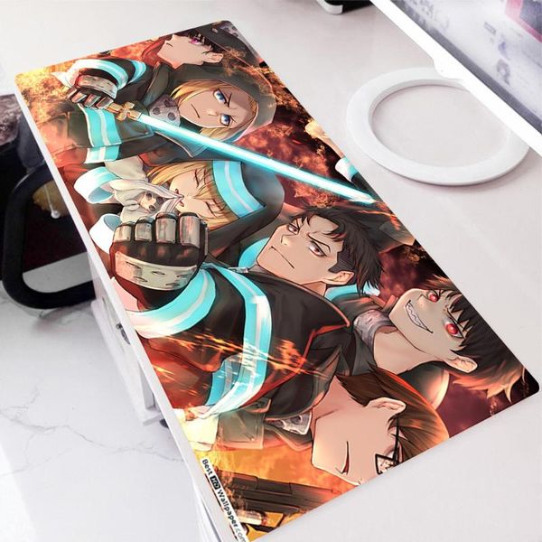 

mouse pads & wrist rests anime mousepad gaming pc pad carpet gamer mat computer desk padmouse keyboard mats fire force mice 900x400 deskmat