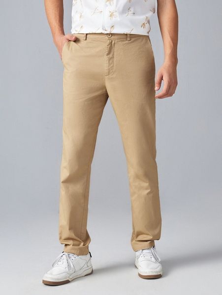 

men slant pocket straight leg pants 09xe#, Black