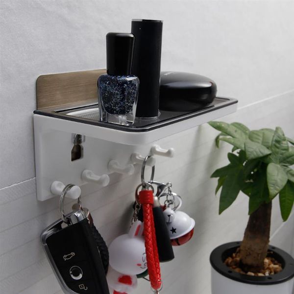 

hooks & rails wall shelf hanger hook door mounted holder rack coat hat clothes key home storage