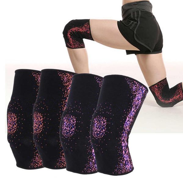 

pcs/lot knitted nylon outdoor sports anti-collision knee pad protection compression kneepad gym for safety accessory elbow & pads, Black;gray