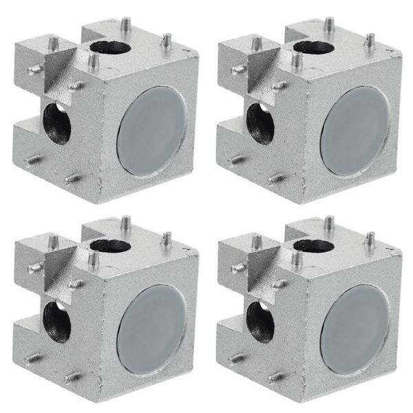 

watering equipments 1 set 4pcs aluminum profile corner bracket cube (silver)