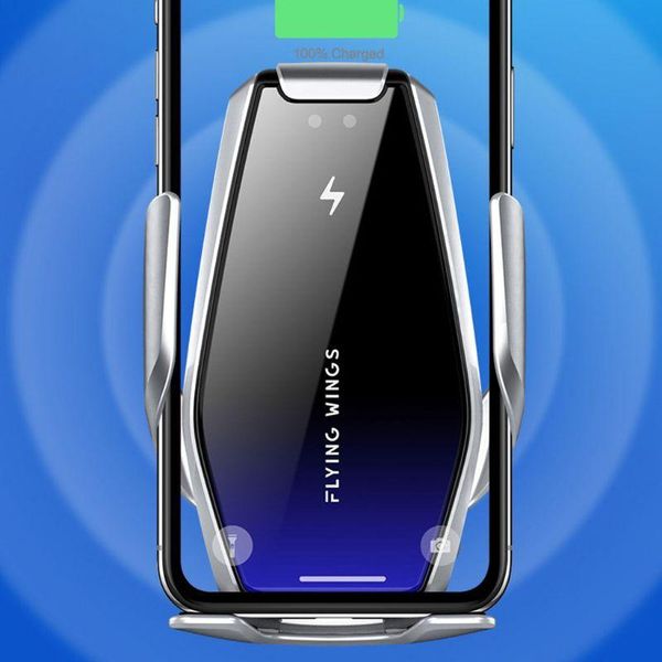 

cell phone mounts & holders 15w car ir automatic qi wireless charger holder mount for 4-6.5\" cellphone x3ud