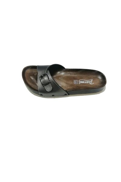 

slippers bronze buckled casual, Black