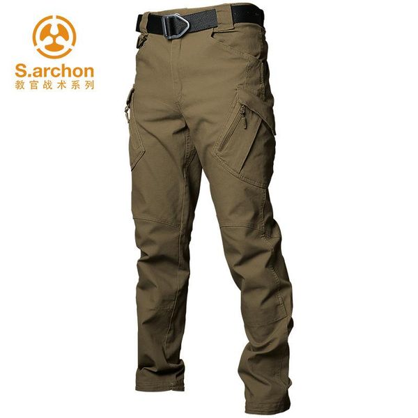 

men's pants ix9 instructor tactical loose multi-pocket camouflage overalls outdoor, Black