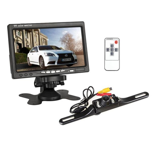 

car video 12v hd 7 inch tft lcd monitor rear view display parking rearview backup camera night vision cameras