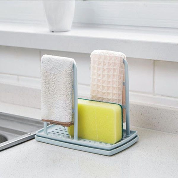 

kitchen storage & organization durable punch-counterrack rag hanger sink dishcloth sponge drain pool