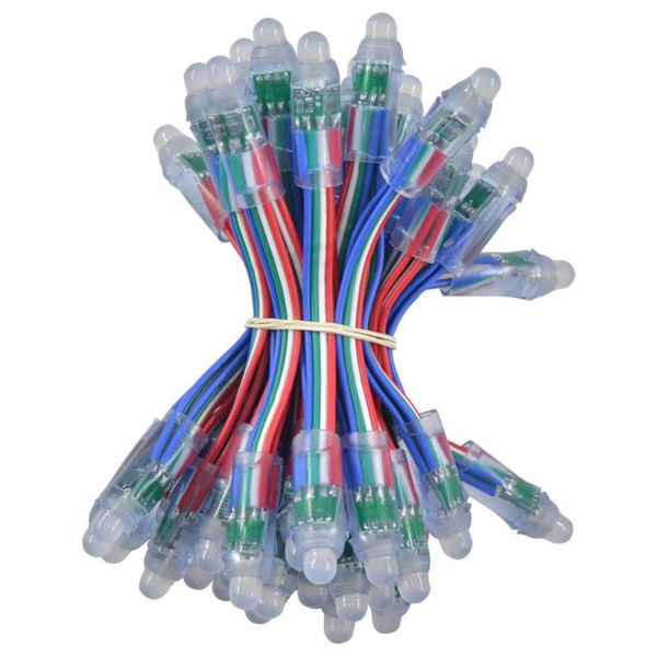 

50pcs dc 5v/12v 12mm f8 rgb led pixel module light ip68 waterproof string modules