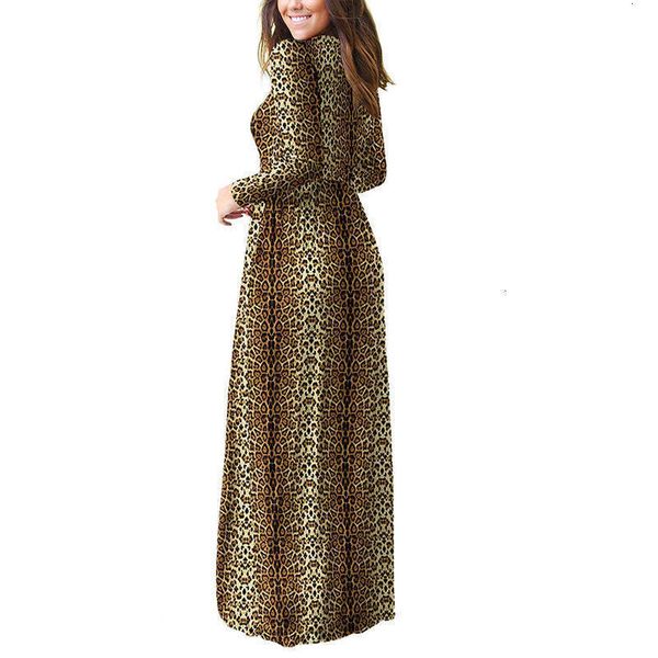 

casual large spring dresses fashion leopard print dress, Black;gray