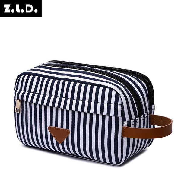 

striped cosmetic bag clutch fashion canvas storage bags & cases