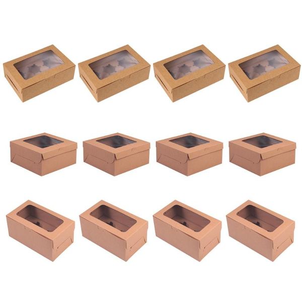 

gift wrap 30pcs paper cake wrapping containers cupcake packing boxes (assorted color)