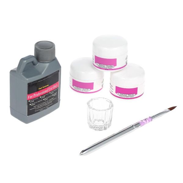 

nail art kits tools diy kit professional acrylic liquid 3pcs powder pen crystal cup dish manicure salon
