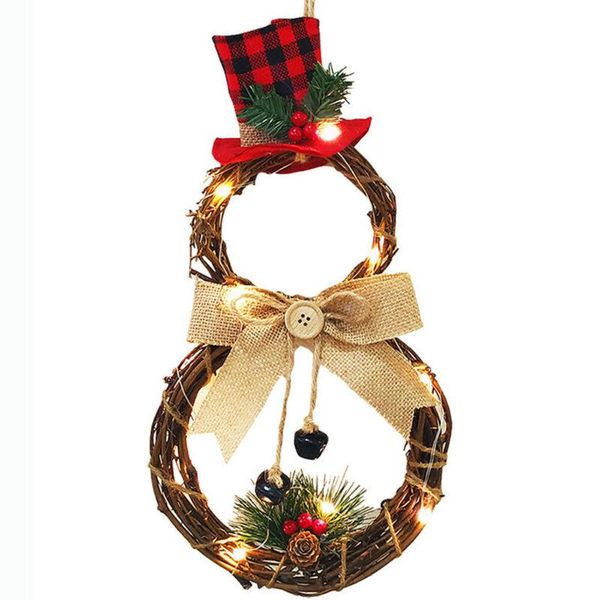 

christmas decorations halloween led wreath hanging decoration household rattan wall door farmhouse decor