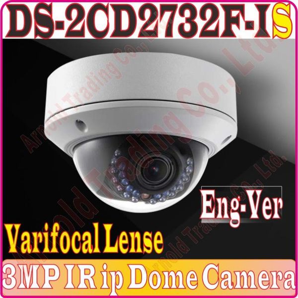 

english version, multi-language ds-2cd2732f-is varifocal lens 3mp ir dome security network ip cameras w/audio alarm support poe