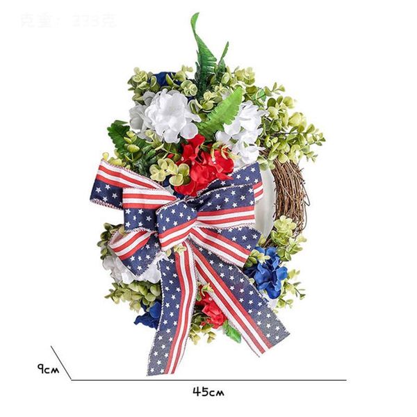 

decorative flowers & wreaths memorial day 4th of july star stripe bow door window pendant for independence