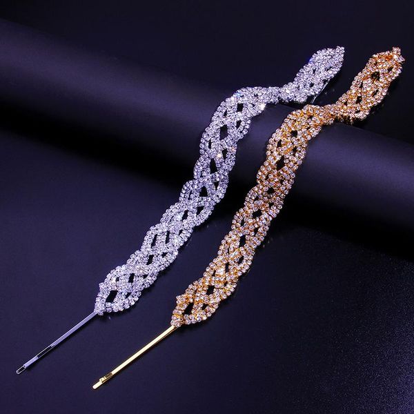 

hair clips & barrettes hollow shiny rhinestone long strip tassel chain headband wedding comb hip hop accessories headwear, Golden;silver