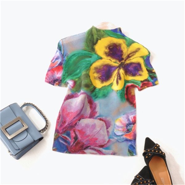 

tracksuits s miyake print short fold collar fit t-shirts stock, Gray