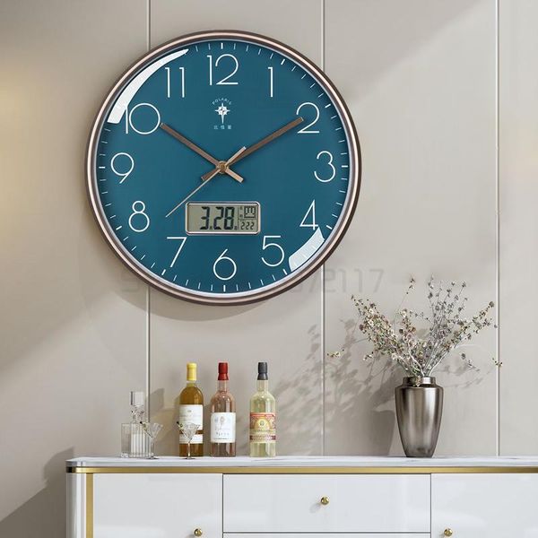 

wall clocks clock living room light luxury fashion silent quartz bedroom