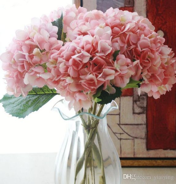 

artificial hydrangea flower 47cm fake silk single real touch hydrangeas for wedding centerpieces home party decorative flowers & wreaths
