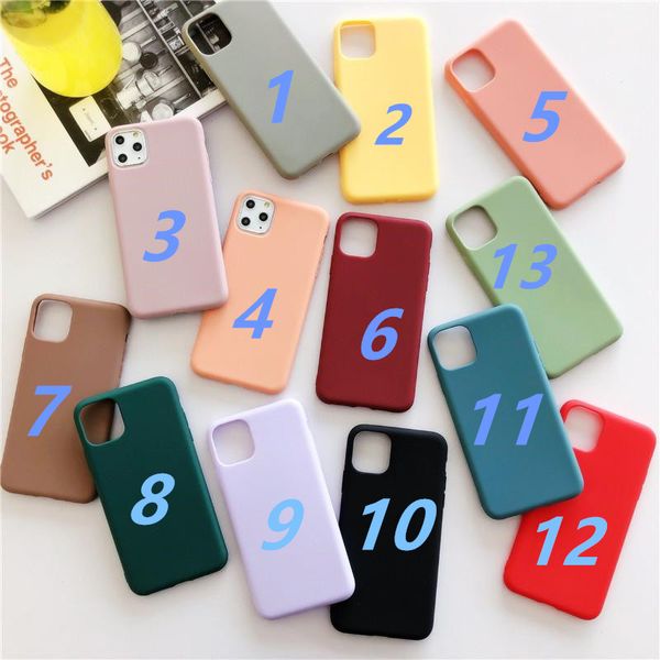 Geeignet für iPhone 12 11 PRO XS MAX XR x Plus Huawei Mate Soft TPU Phone Case, 20 Candy Colors