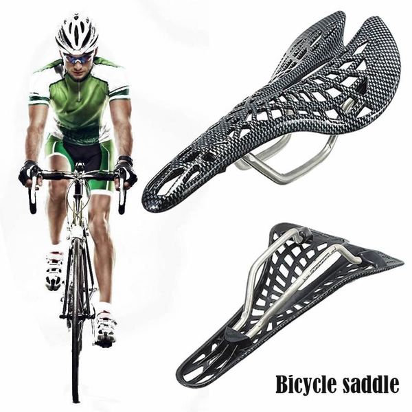 

bike saddles 2022 mountain bicycle saddle cycling carbon fiber veins racing hollow seat bicycled parts equipment