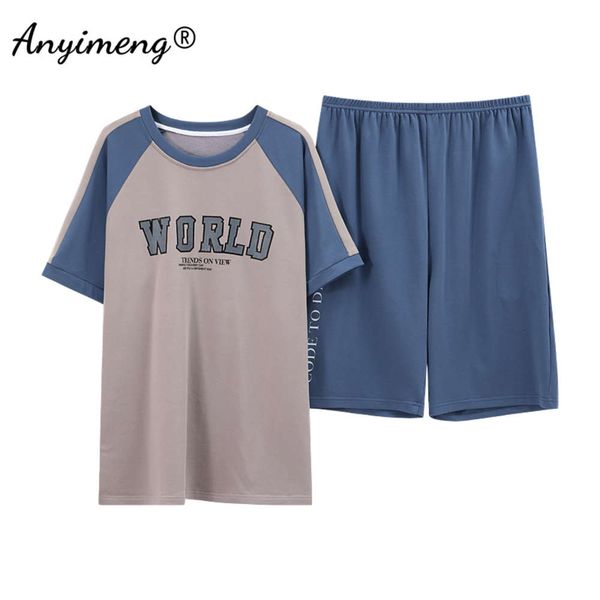 

pajamas and sleeping bottoms 2pcs short sleep men wear 100% soft comfortable men's pyjamas fashion homewear for man, Black;brown