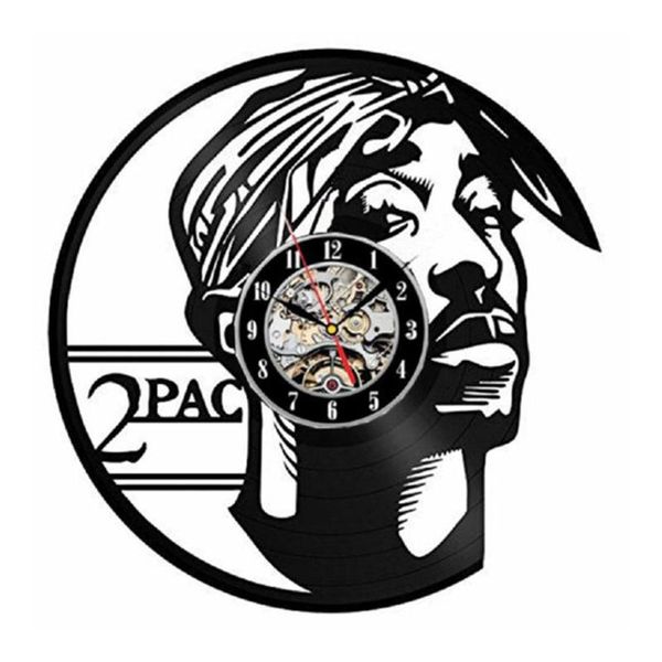 

wall clocks 2pac rap music record clock fan art handmade decor unique decorative 12"