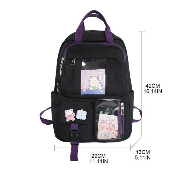 

school bags cute women large capacity backpack nylon schoolbag patchwork daypacks