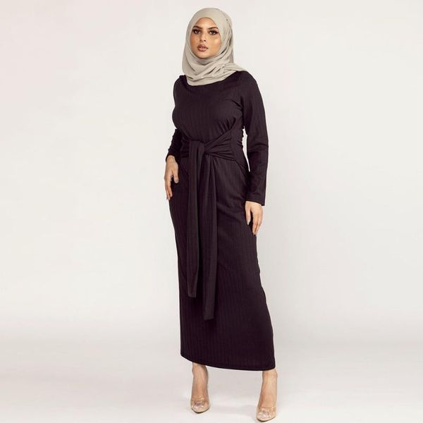 

ethnic clothing turkey arabic muslim winter knit abaya dubai hijab dress for women islam caftan marocain vestido longo robe femme kaftan mor, Red