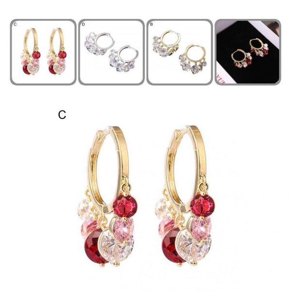 

hoop & huggie corrosion resistant practical wearable fashion shiny jewelry earrings for lady, Golden;silver