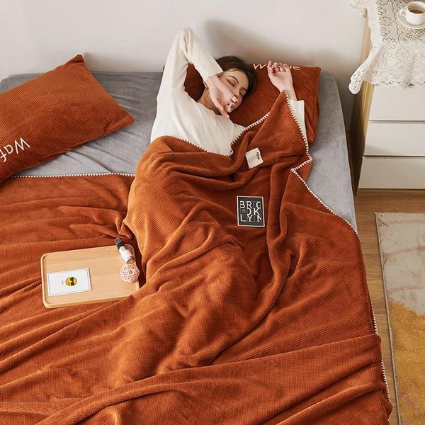 

blankets king size nordic throw blanket tapestry brown plaid bed sofa plaids winter manta cama home textile hx50gt