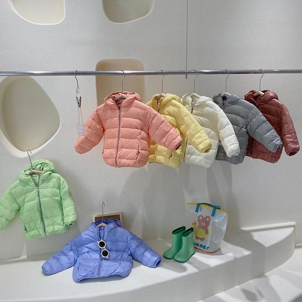 

down coat children's lightweight jacket korean bread medium boys and girls' cold baby girl, Blue;gray