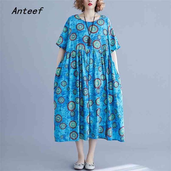 

cotton linen plus size vintage floral women casual loose long summer sun dress elegant clothes ladies dresses sundress 210517, Black;gray
