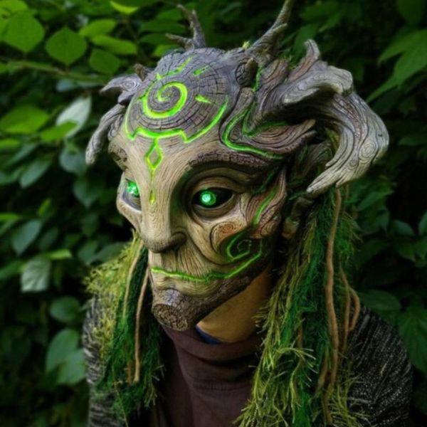 

other event & party supplies forest spirit mask green tree old man scary horror zombie spooky ghost halloween creepy demon masque carnival p