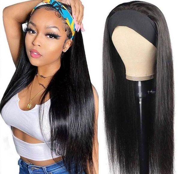 

synthetic wigs headband wig for black women glueless lace party long straight full machine