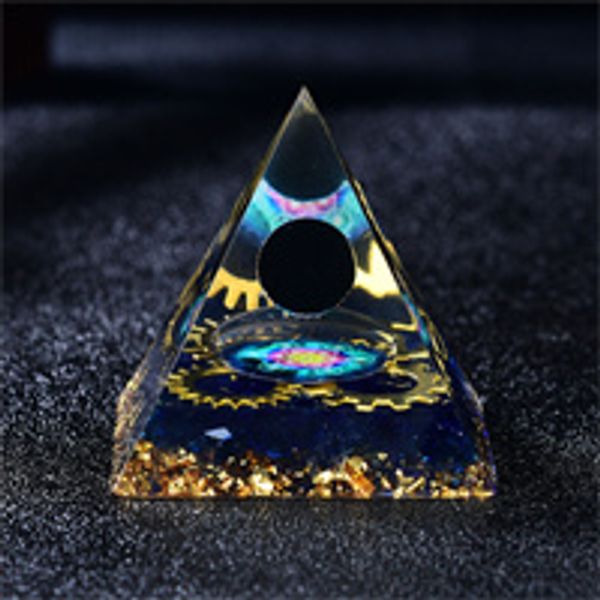 Orgone Пирамида Pyramid ObsiDian Кварцевые сферы Чакра Шедер Форма Энергия Волшебное зрение Оргонит DIY Чакра Исцеление Хрустальные Украшения Дома