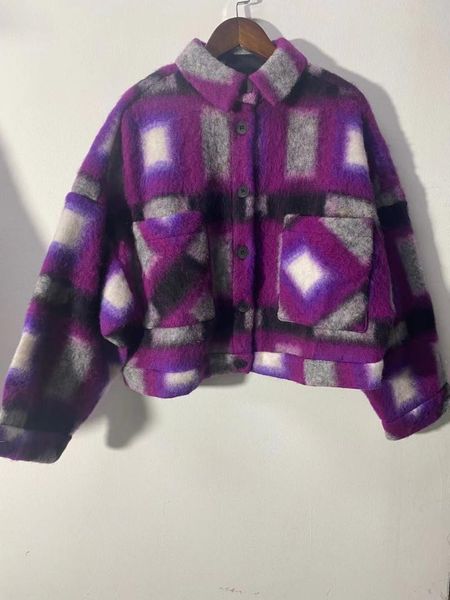 

women's wool & blends 2021 autumn and winter plaid blended overcoat girl, Black