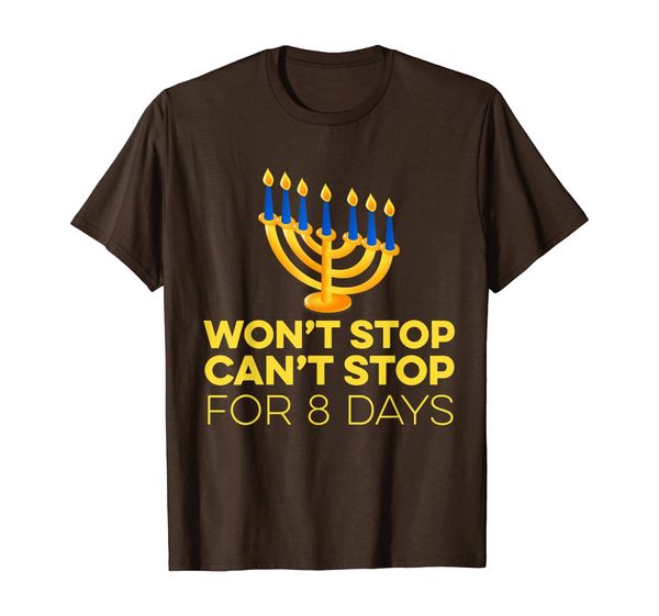

won't scan't sfor 8 days jew menorah holiday humor t-shirt, White;black