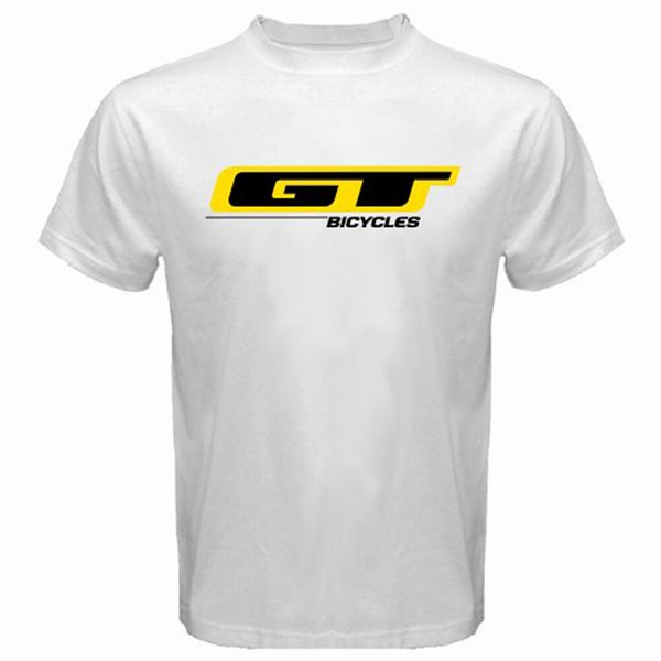 

new gt bicycles bike logo men's white t-shirt size s to 3xl, White;black
