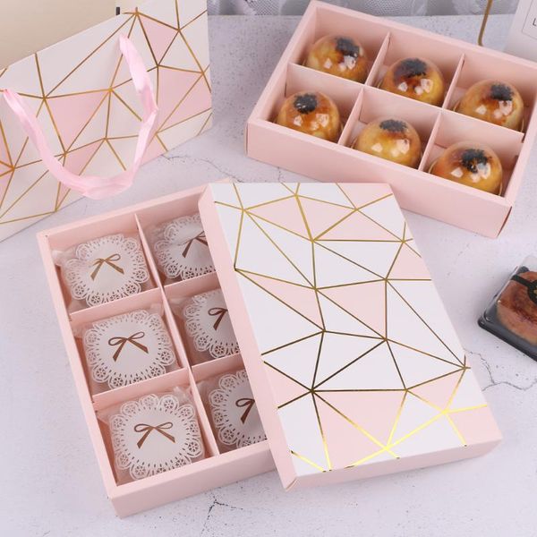 

gift wrap 5pcs creative box irregular diamo pattern paper bag dragee cookies chocolate cake packaging wedding party supplies 4/6pack