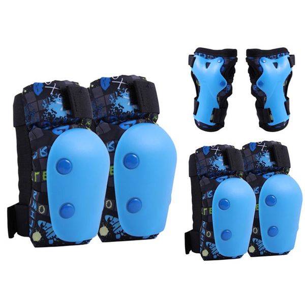 

6pcs cycling skateboarding accessories elbow knee pads sports wrist guards for kids outdoor scootering gift protective gear set, Black;gray