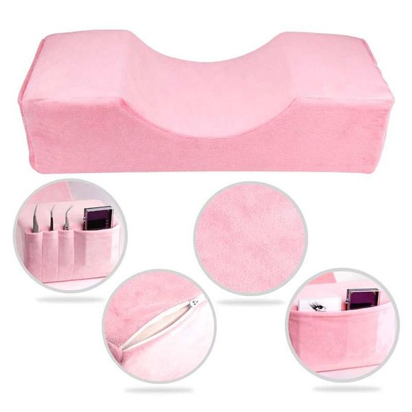 

storage bags eyelash extension pillow washable pillowcase u-shape beauty salon with pocket 50*20*12cm