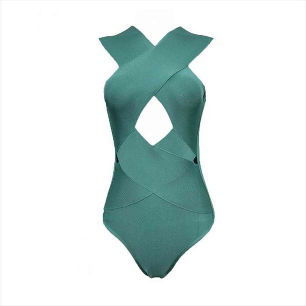 

summer nude cross neck womens jumpsuits hollow out bandage bodysuits solid sleeveless bodycon rompers nightclub wholesale, Black;white