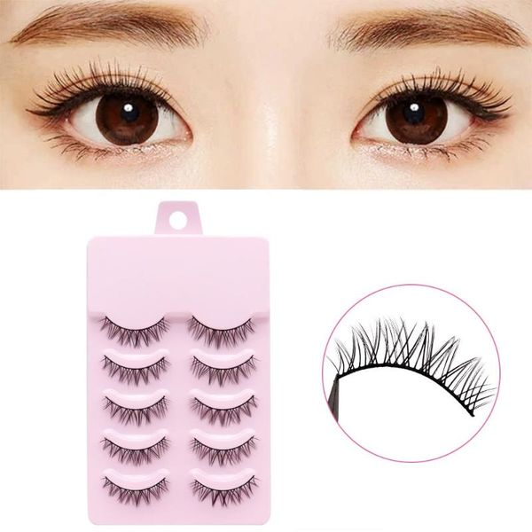 

false eyelashes 5 pairs half natural dramatic volume extension thick long 3d makeup lashes