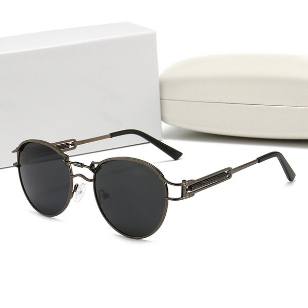 

mens sunglasses for women men sun glasses fashion style protects eyes uv400 lens vintage gold frame have case box, White;black