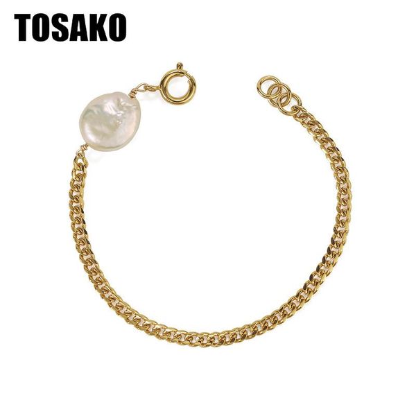 

bracelet gold plated chain for women geometric anniversary pearl link,, Black